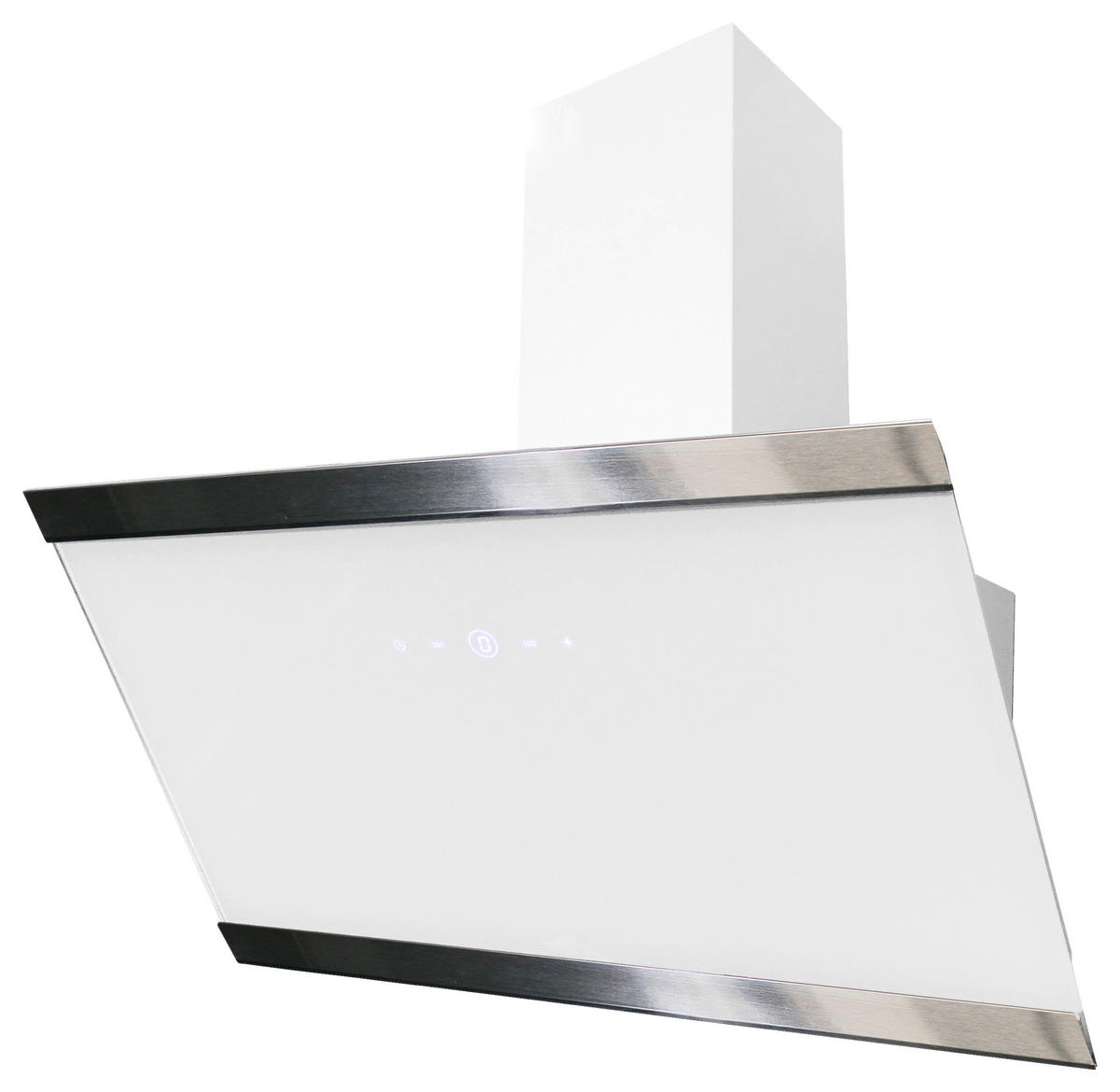 DUNSTABZUGSHAUBE CH89090W  - Weiß, Trend, Glas/Metall (89,5/74,2-109,2/38,5cm) - Respekta