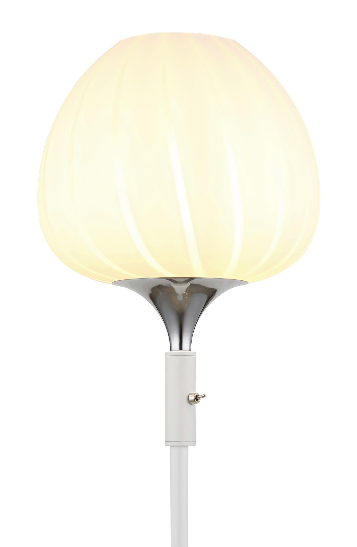 STOJACÍ LAMPA, 29/165 cm  - bílá/barvy chromu, Konvenční, kov/sklo (29/165cm) - Globo