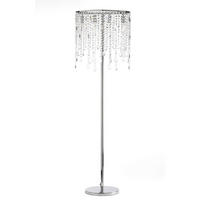 STEHLEUCHTE 50/30/158 cm  - Chromfarben/Hellgrau, Design, Glas/Kunststoff (50/30/158cm)