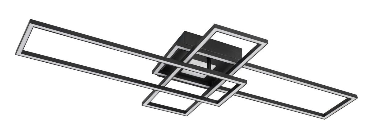 Plafonieră Cu Led 50 W    98/51/9 cm  - alb/negru, Trend, plastic/metal (98/51/9cm) - Novel