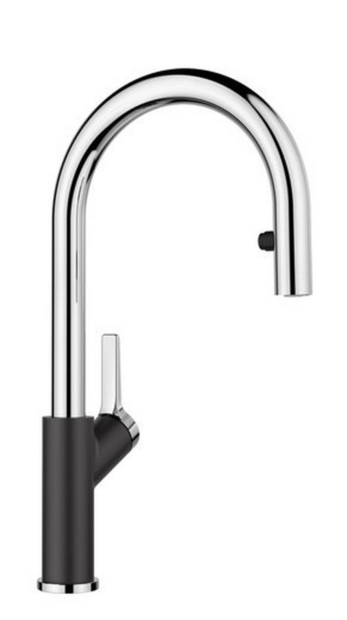 KÜCHENARMATUR 526172  - Chromfarben/Schwarz, Basics, Stein/Metall (11,1/41/24cm) - Blanco