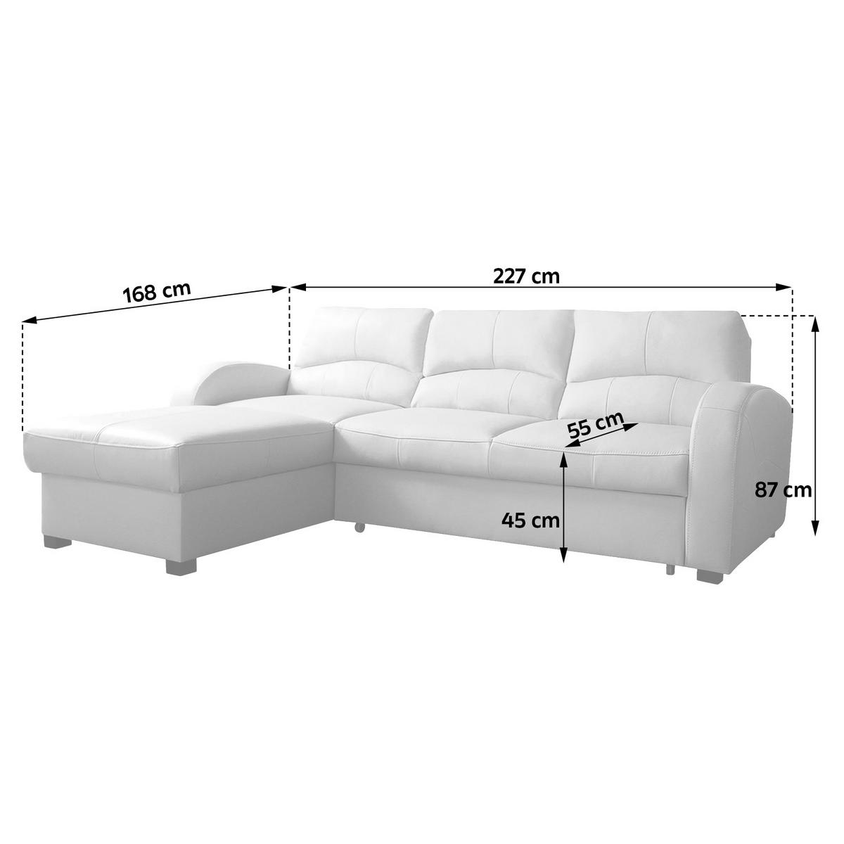 ECKSOFA in Lederlook Echtleder Rot  - Rot/Schwarz, Design, Leder/Kunststoff (168/227cm) - Livetastic