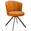 STUHL Anthrazit, Cognac  - Cognac/Anthrazit, Design, Textil/Metall (62/83/64cm) - Venjakob
