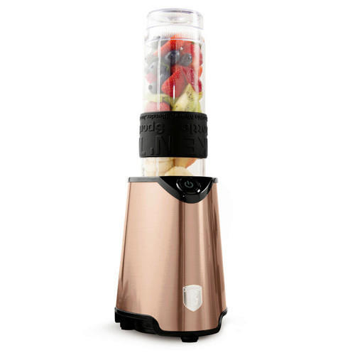 SMOOTHIE KÉSZÍTŐ - rosé arany/fekete, Basics, műanyag/fém (0,570l) - Berlinger Haus