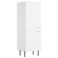 GERÄTEUMBAUSCHRANK 60/176,6/58,1 cm  in Weiß  - Edelstahlfarben/Weiß, Basics, Holzwerkstoff/Metall (60/176,6/58,1cm) - Optifit