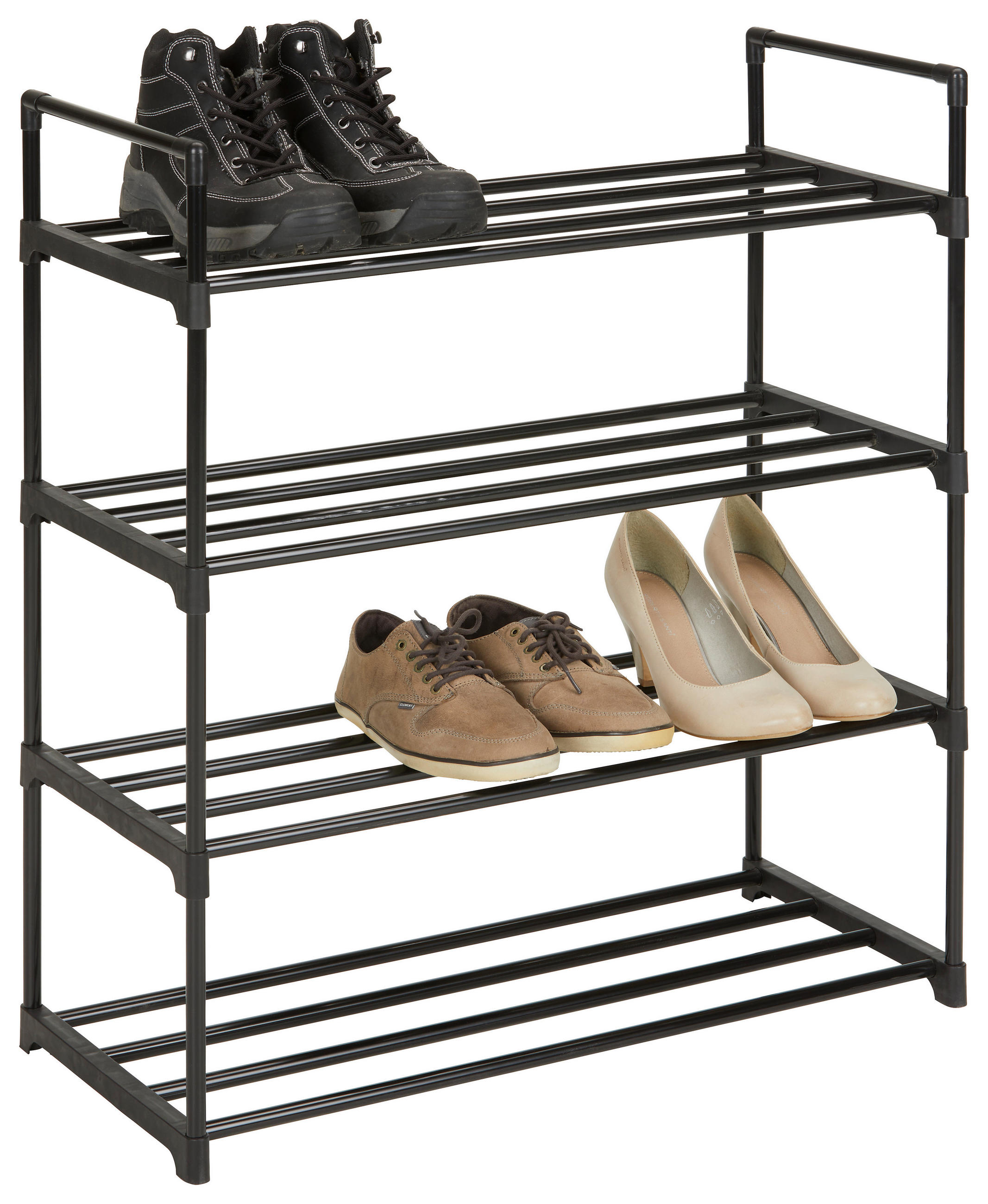 REGAL ZA ČEVLJE črna - črna, Moderno, kovina (65/74/30cm) - Carryhome