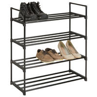 REGAL ZA ČEVLJE črna - črna, Moderno, kovina (65/74/30cm) - Carryhome