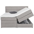BOXSPRINGBETT 180/200 cm  in Grau  - Schwarz/Grau, KONVENTIONELL, Kunststoff/Textil (180/200cm) - Esposa