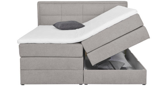 BOXSPRINGBETT 180/200 cm in Grau - Schwarz/Grau, KONVENTIONELL, Kunststoff/Textil (180/200cm) - Esposa