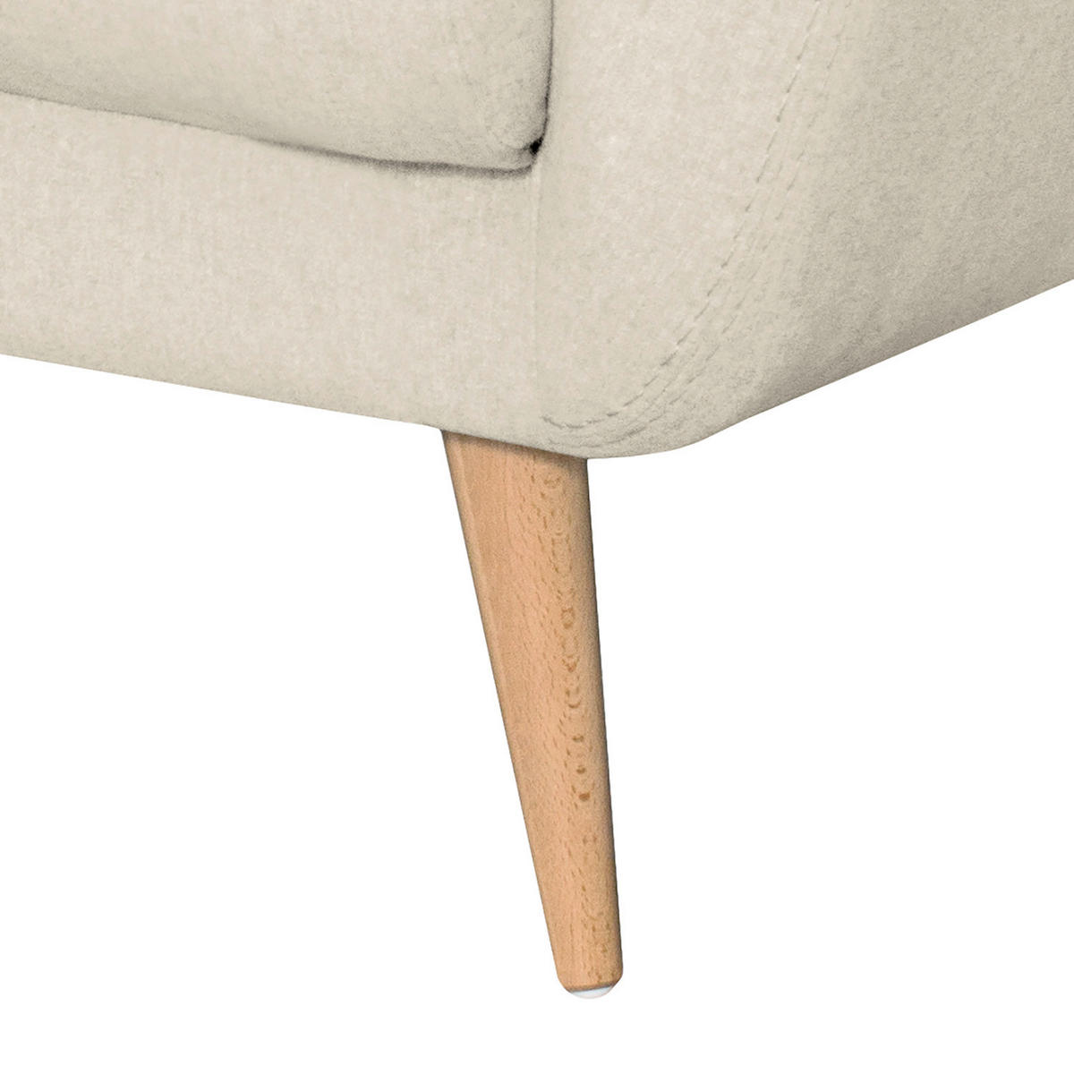 SESSEL in Webstoff Creme  - Buchefarben/Creme, Design, Holz/Textil (92/87/88cm) - Livetastic