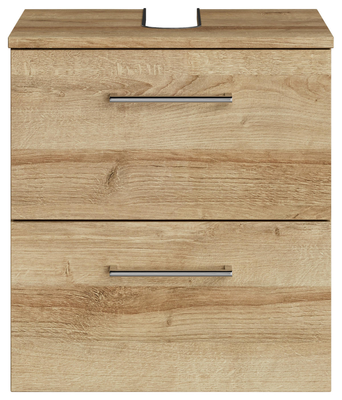 WASCHBECKENUNTERSCHRANK 45/49,8/38,3 cm  - Chromfarben/Hellbraun, KONVENTIONELL, Holzwerkstoff/Metall (45/49,8/38,3cm) - Sadena