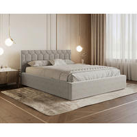 POLSTERBETT Lattenrost, Bettkasten Silberfarben 180/200 cm  - Silberfarben/Schwarz, MODERN, Holz/Kunststoff (180/200cm) - MID.YOU