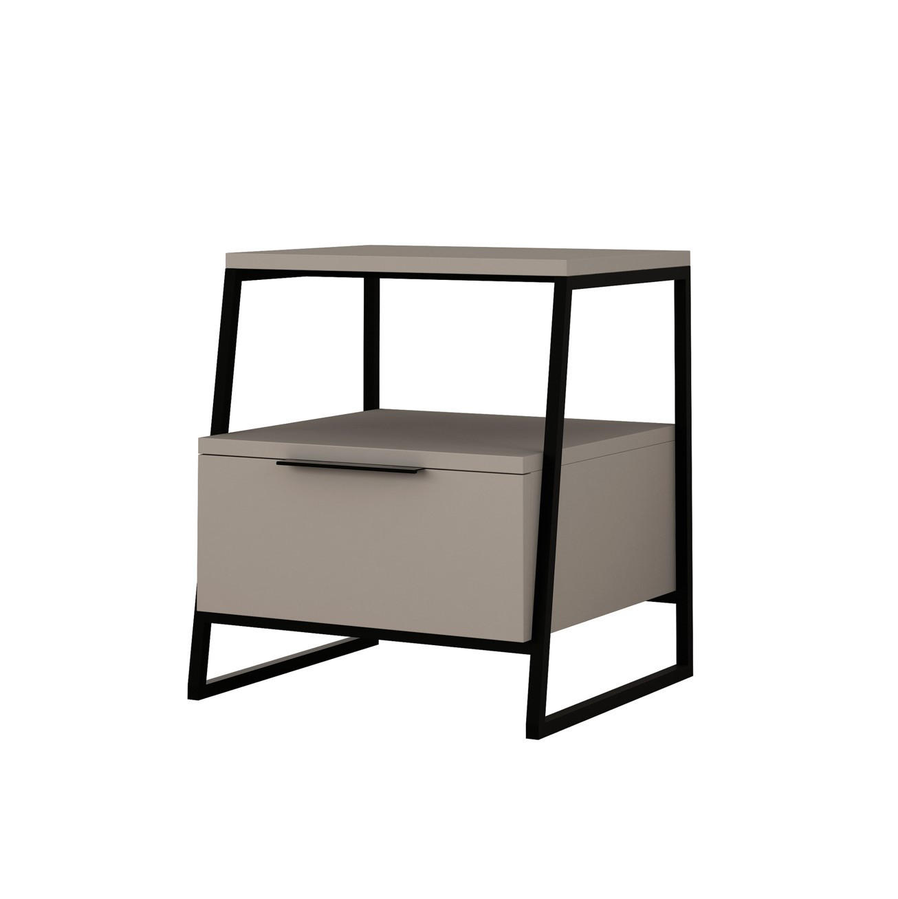 BEISTELLTISCH 45/40/50 cm Grau  - Weiß/Grau, Design, Holzwerkstoff (45/40/50cm) - Livetastic