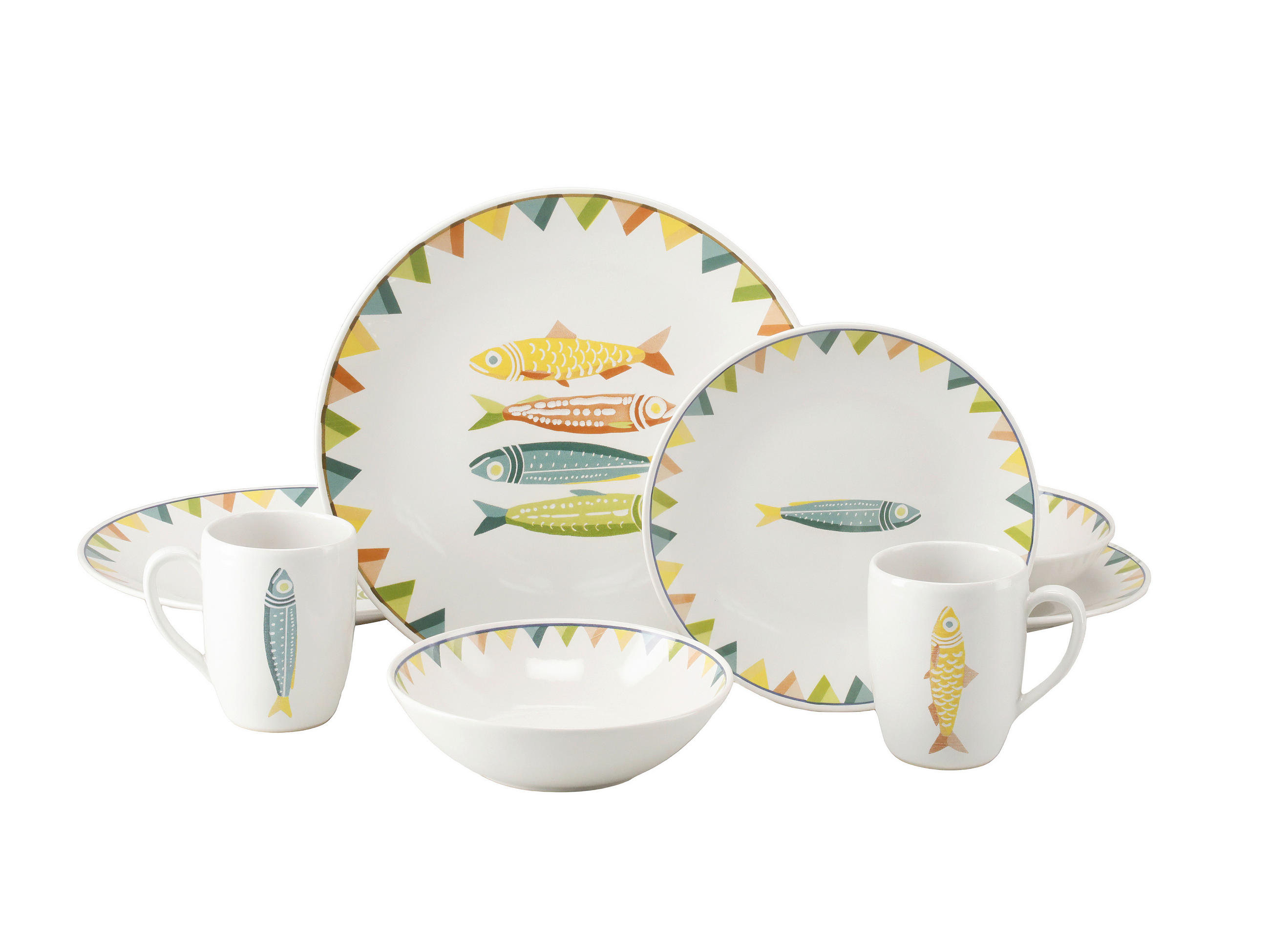 KOMBISERVICE Sardinhas 8-teilig  - Multicolor, Basics, Keramik - Creatable