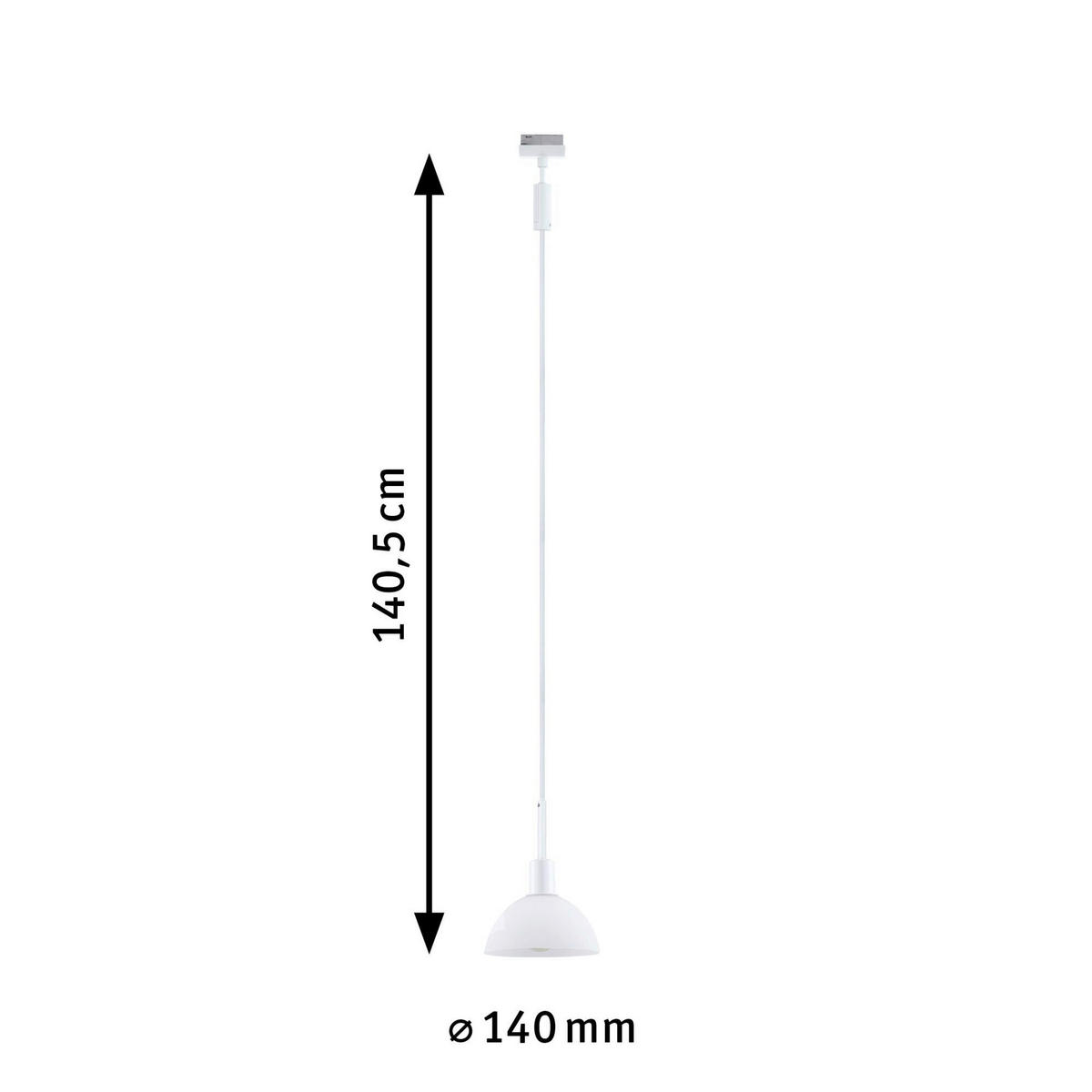 SCHIENENSYSTEM-HÄNGELEUCHTE Sarrasani 14,0/140 cm   - Basics, Metall (14,0/140cm) - Paulmann