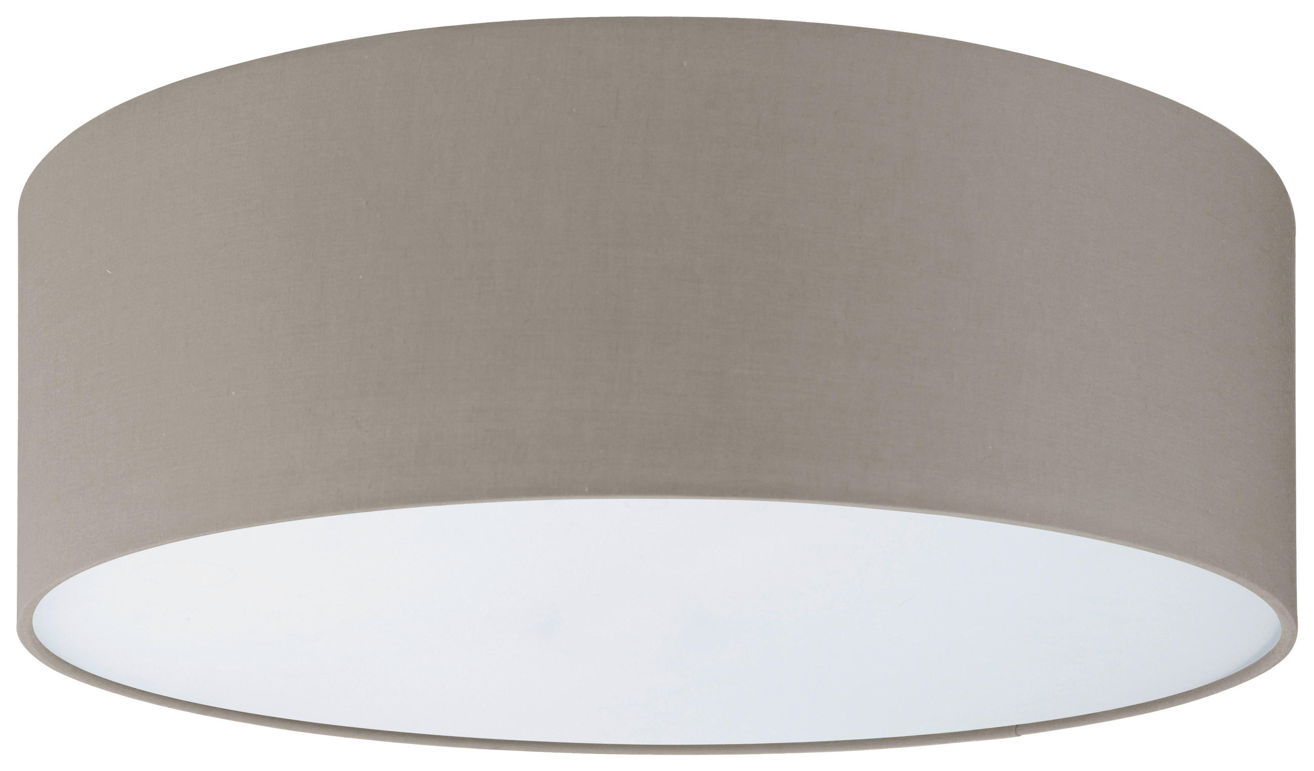 DECKENLEUCHTE 98/17 cm  - Taupe/Weiß, KONVENTIONELL, Textil/Metall (98/17cm)