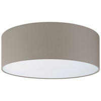 DECKENLEUCHTE 98/17 cm  - Taupe/Weiß, KONVENTIONELL, Textil/Metall (98/17cm)