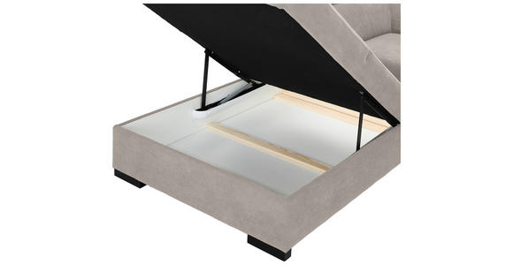 ECKSOFA  in Webstoff Beige  - Beige/Schwarz, KONVENTIONELL, Holz/Textil (244/283cm) - Carryhome