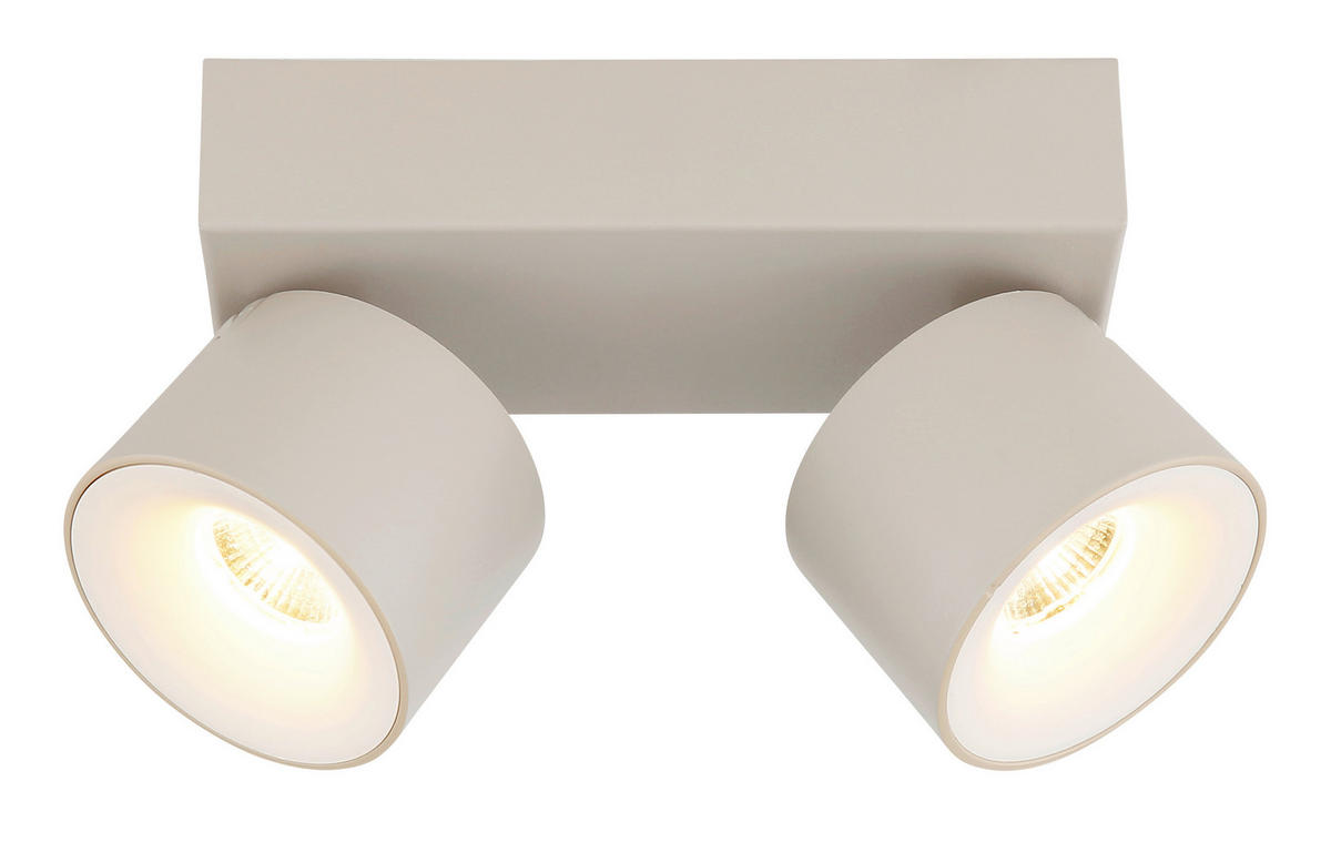 LED-STRAHLER 20.5/7.2/12 cm   - Transparent/Weiß, Design, Kunststoff/Metall (20.5/7.2/12cm) - Globo