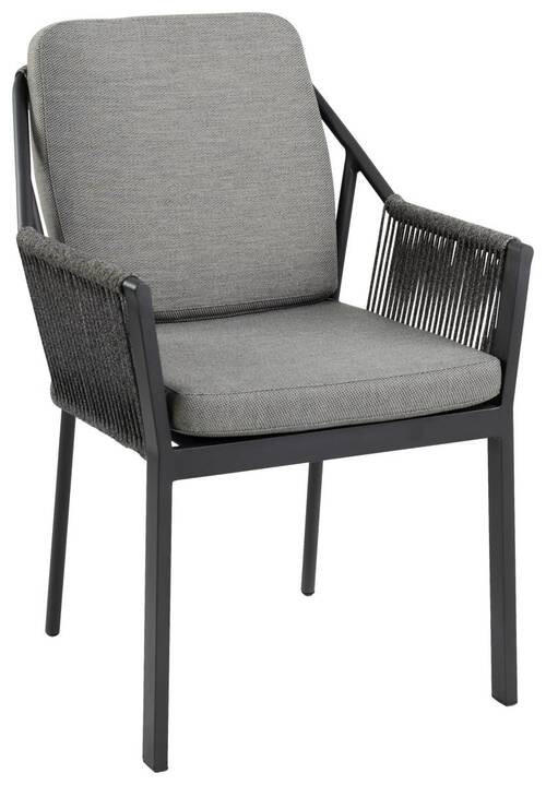 STAPELSESSEL in Textil, Kunststoff, Metall Grau  - Grau, Basics, Kunststoff/Textil (61/81/58cm) - Tierra Outdoor