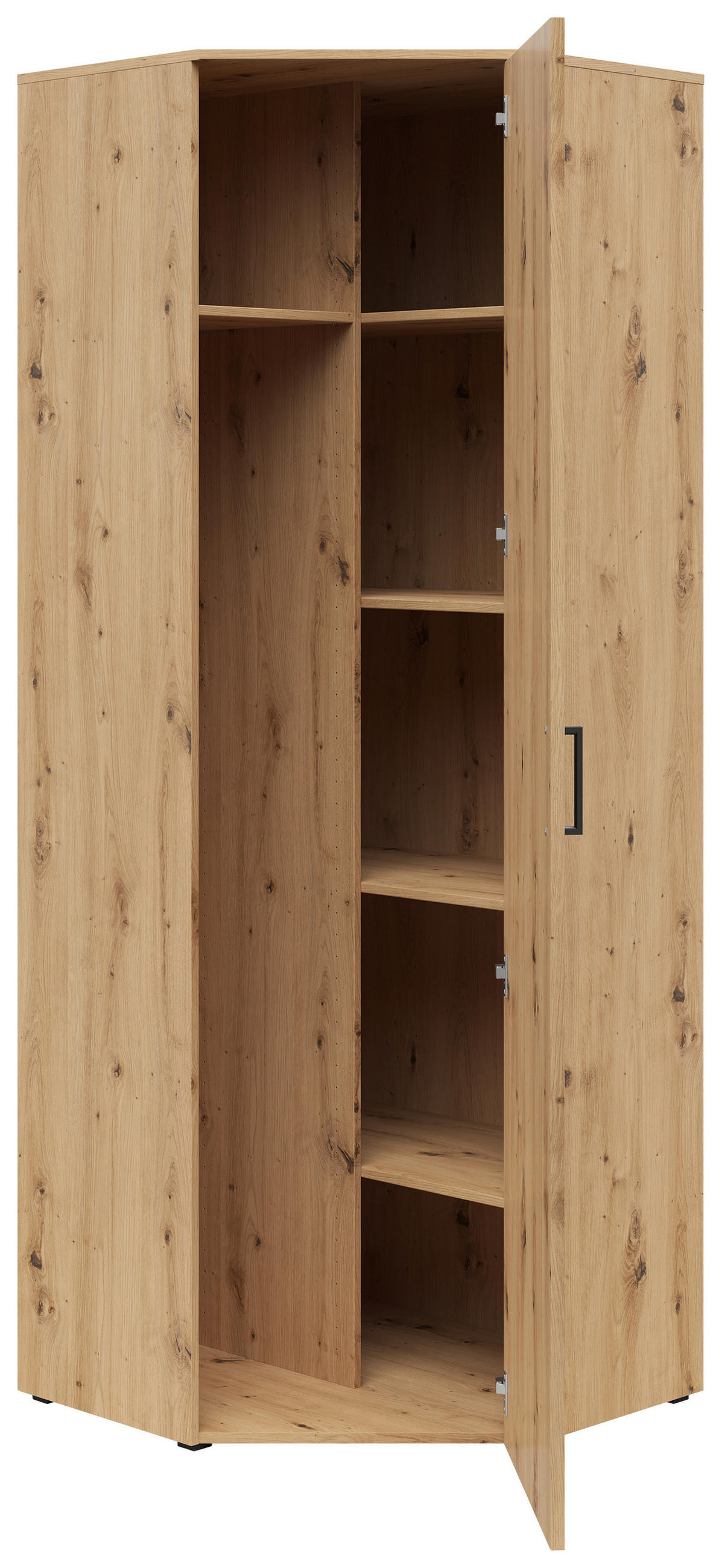 ECKSCHRANK 71,5/195/71,5 cm  - Schwarz/Eiche Artisan, MODERN, Holzwerkstoff/Kunststoff (71,5/195/71,5cm)