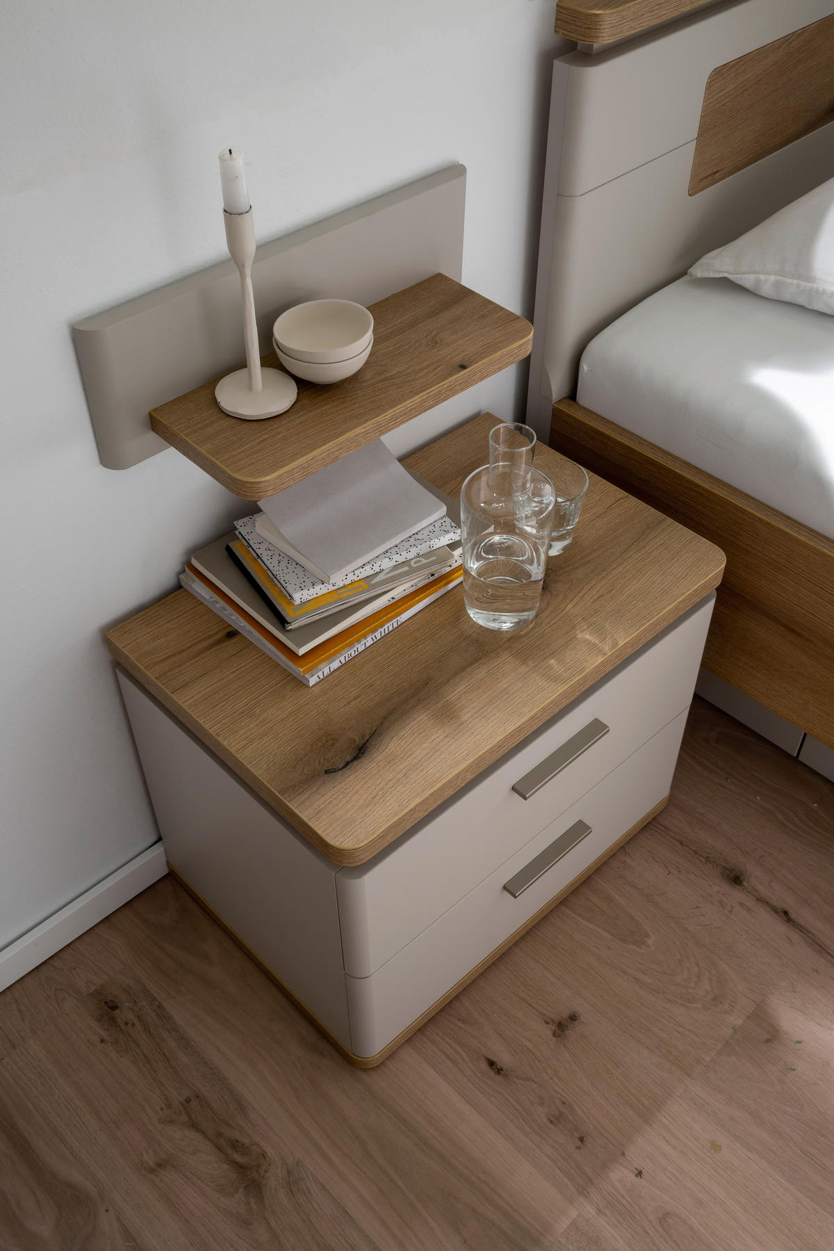 Poliță De Perete 50/16/16 cm, culoare lemn stejar, cașmir  - cașmir/culoare lemn stejar, Design, material pe bază de lemn (50/16/16cm) - Venda