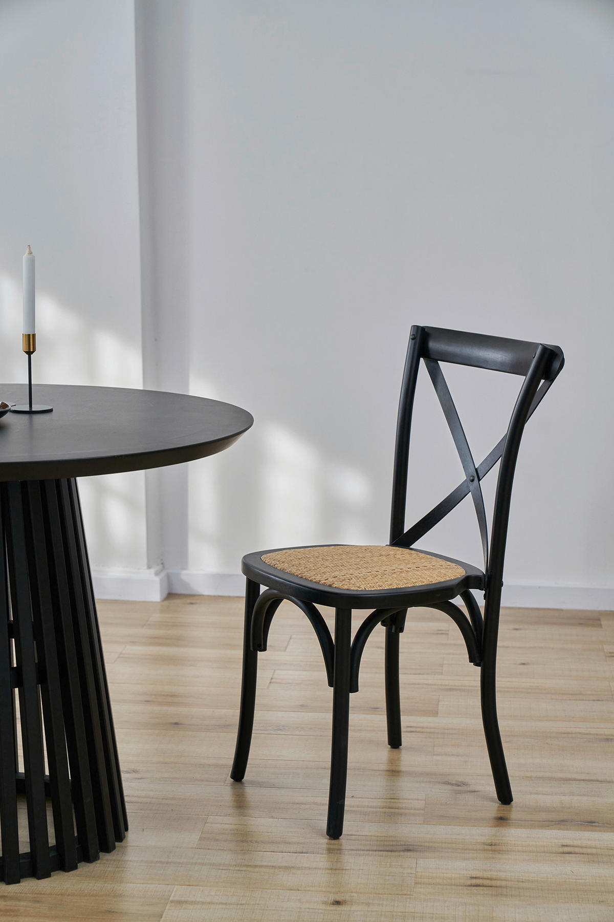 ARMLEHNSTUHL-SET 2 Stück  in  - Schwarz/Naturfarben, MODERN, Holz (48/89/52cm) - MID.YOU