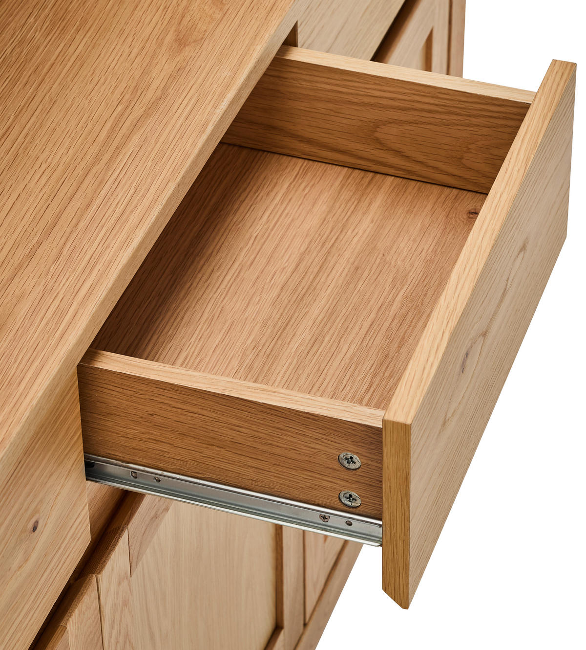 SKÅP MED VITRINDÖRRAR i ek naturfärgad - naturfärgad, Lifestyle, trämaterial/trä (140/190/40cm) - MID.YOU