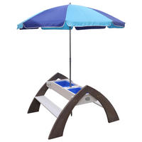 SAND- UND WASSERTISCH  - Weiß/Grau, KONVENTIONELL, Holz/Kunststoff (119/65/98cm) - Ambia Garden
