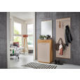 GARDEROBE 3-teilig  in 130/195/37 cm  - Taupe/Eichefarben, Design, Glas/Holz (130/195/37cm) - Novel