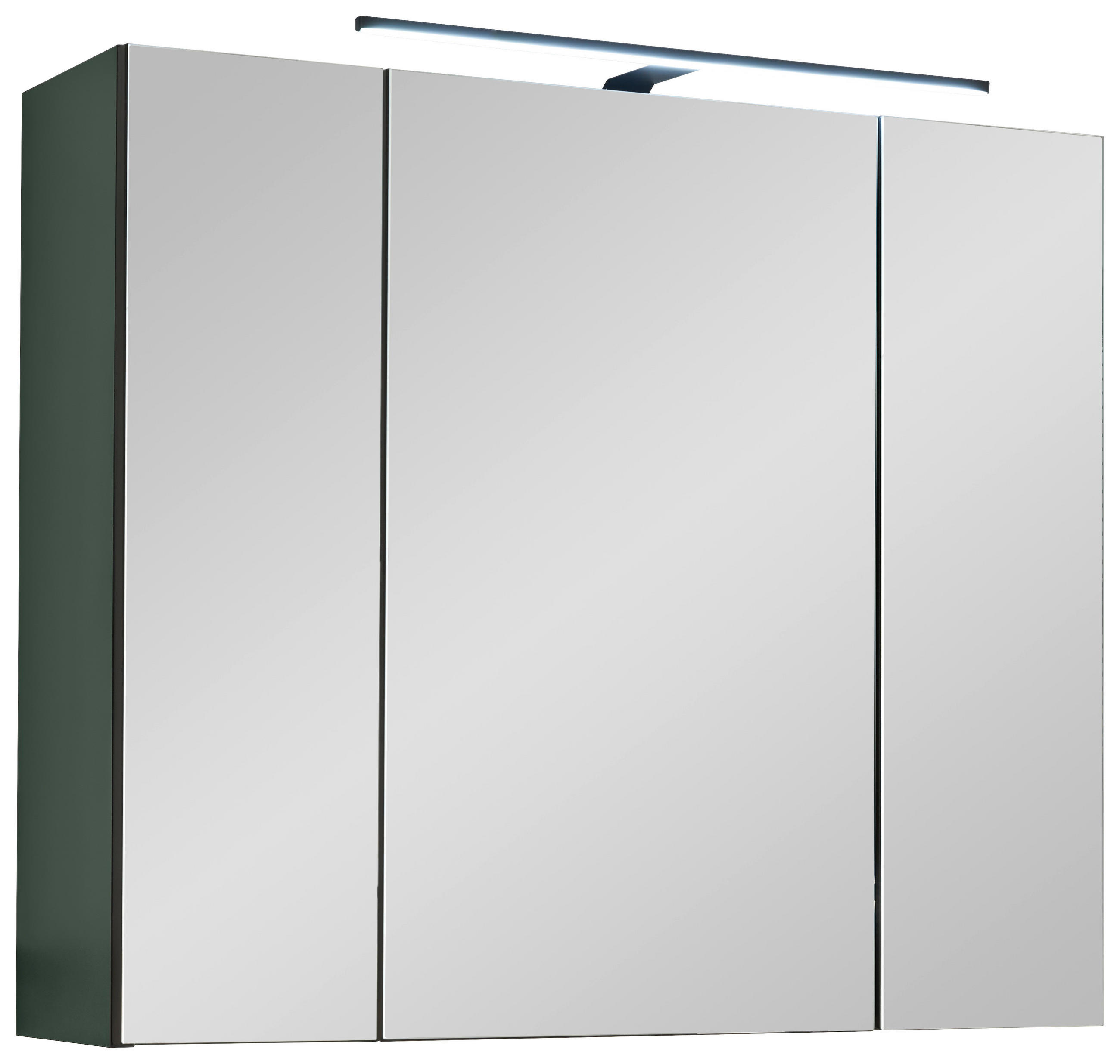 SPIEGELSCHRANK 80/70/23 cm  - Schwarz/Grün, Basics, Glas/Holzwerkstoff (80/70/23cm) - MID.YOU