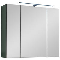 SPIEGELSCHRANK 80/70/23 cm  - Schwarz/Grün, Basics, Glas/Holzwerkstoff (80/70/23cm) - MID.YOU