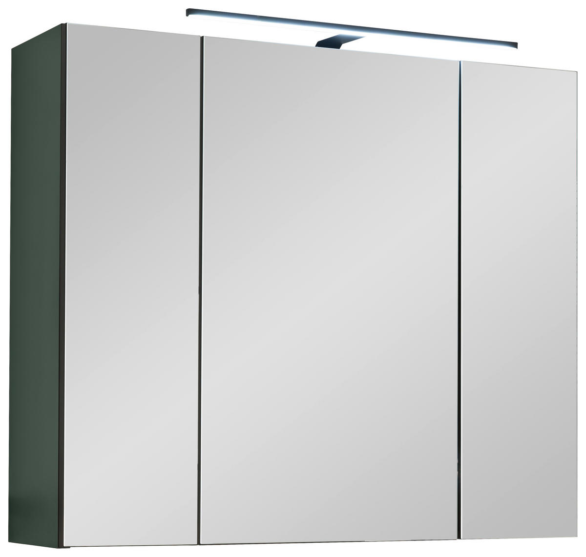 SPIEGELSCHRANK 80/70/23 cm  - Schwarz/Grün, Basics, Glas/Holzwerkstoff (80/70/23cm) - MID.YOU