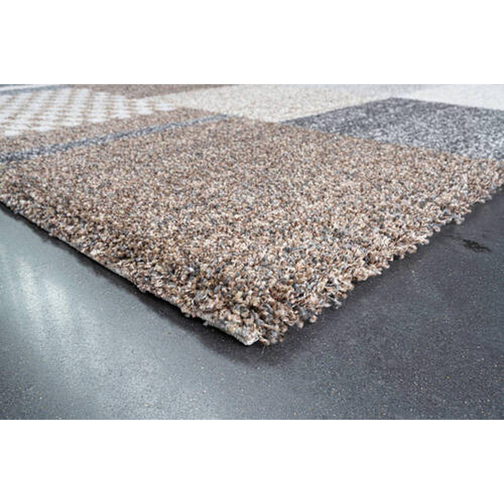 Thumbnail - Novel Webteppich Mehari, Creme, Grau, Grün, Textil, Patchwork, rechteckig, 120x170 cm, Oeko-Tex® Standard 100, für Fußbo...