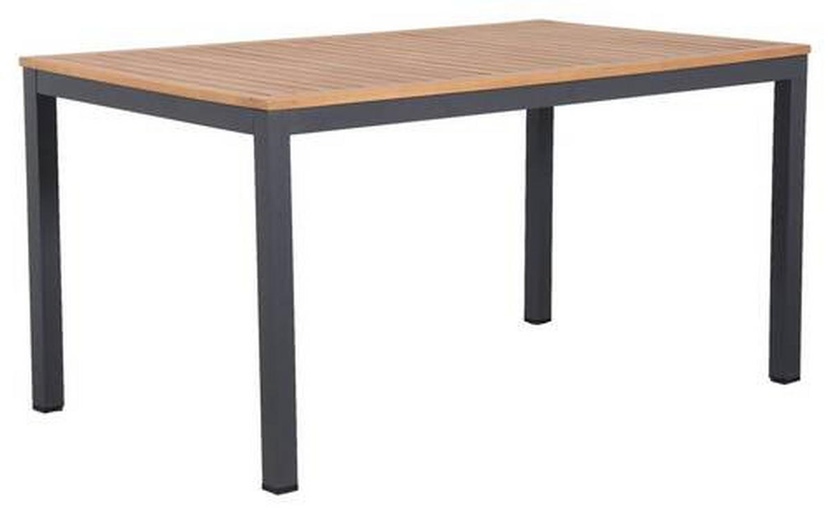 GARTENTISCH 148/85/75 cm Holz, Metall rechteckig  - Anthrazit/Naturfarben, MODERN, Holz/Metall (148/85/75cm) - Ambia Garden