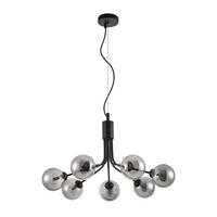 HÄNGELEUCHTE 65/150 cm    - Dunkelgrau, Design, Glas/Metall (65/150cm) - Novel