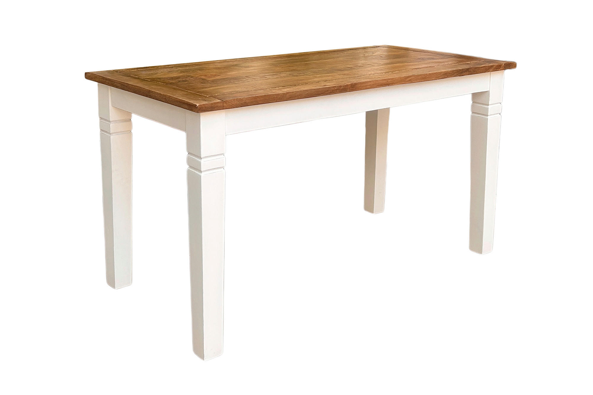 ESSTISCH Echtholz, Nachbildung  Holz, Holzwerkstoff rechteckig Weiß, Honig  - Weiß/Honig, KONVENTIONELL, Holz/Holzwerkstoff (140/76/70cm) - MID.YOU