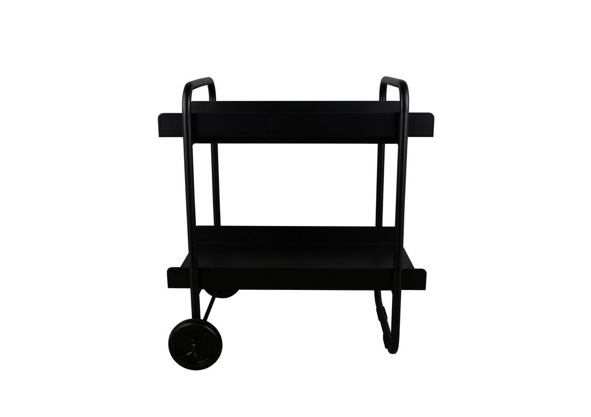 SERVIERWAGEN Schwarz  - Schwarz, MODERN, Metall (65/46/59cm) - Milino