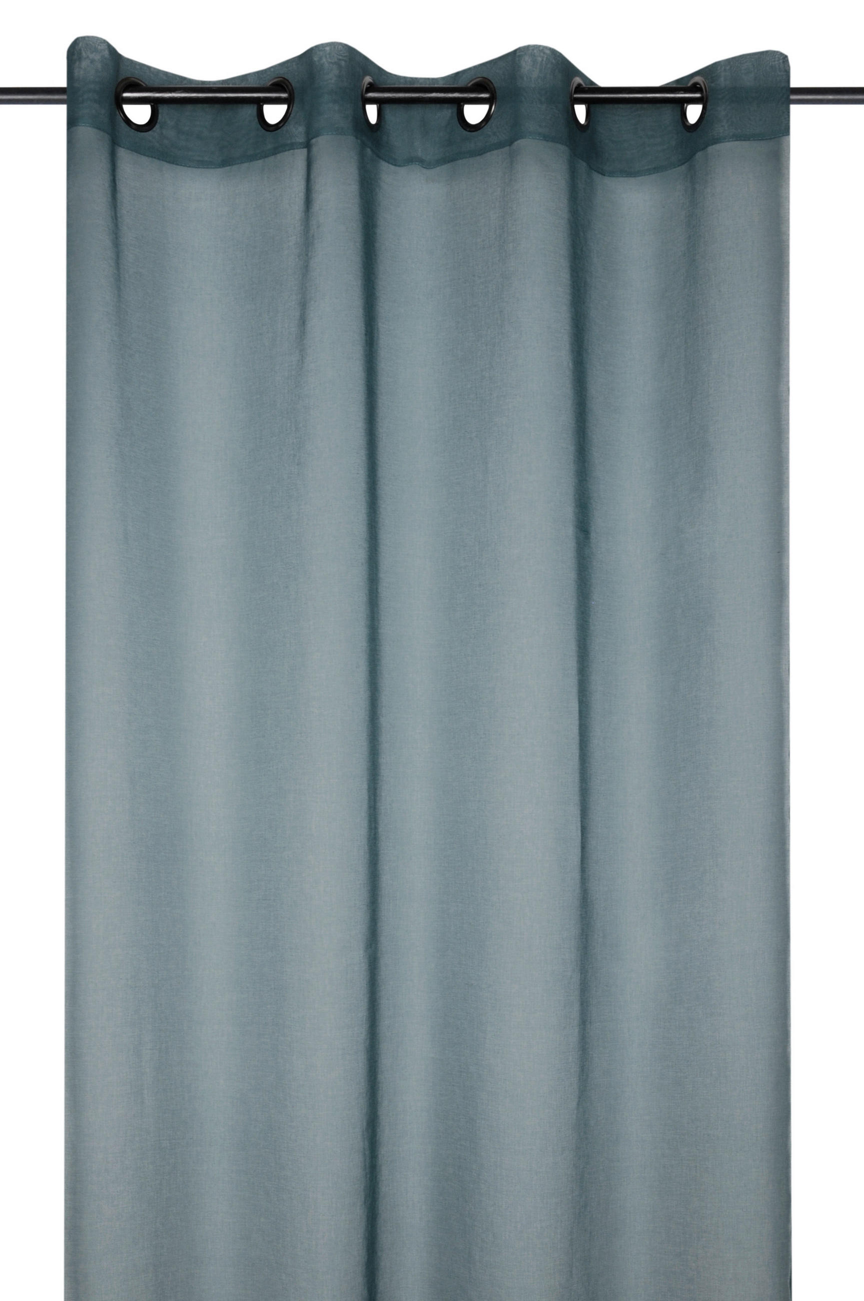 KONČANA ZAVESA  pol prosojno   135/260 cm  - gozdno zelena, Basics, tekstil (135/260cm)