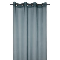 KONČANA ZAVESA  pol prosojno   135/260 cm  - gozdno zelena, Basics, tekstil (135/260cm)