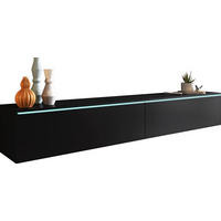 LOWBOARD Vera  in 180/30/33 cm  - Schwarz/Graphitfarben, LIFESTYLE, Holzwerkstoff/Kunststoff (180/30/33cm) - P & B