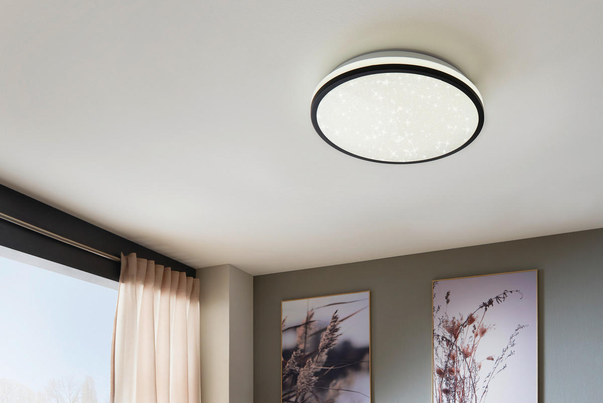 LED-DECKENLEUCHTE - Schwarz, Design, Kunststoff (28/7cm) - Briloner