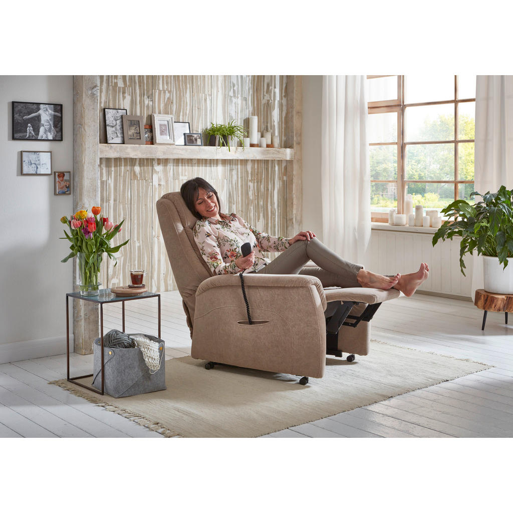 Thumbnail - Livetastic Fernsehsessel Valdera, Beige, Textil, Uni, 70x105x88 cm, Goldenes M, Made in EU, Lederauswahl, Stoffauswahl, ...