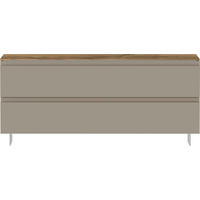 GARDEROBENBANK 110/49/33 cm  - Sandfarben/Eichefarben, Design, Holzwerkstoff/Metall (110/49/33cm) - Moderano