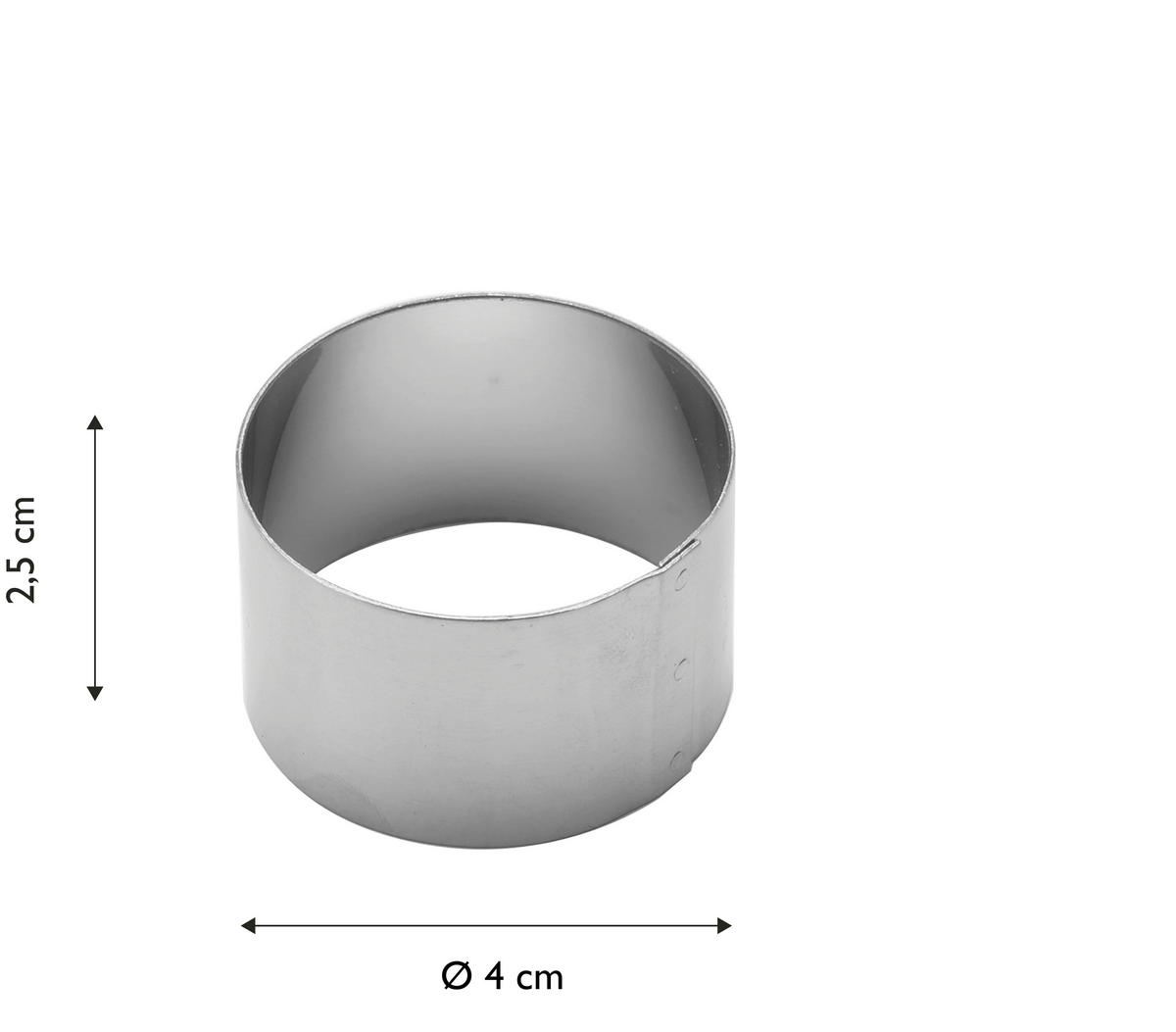 SERVIETTENRINGESET   - Silberfarben, Basics, Metall (4/2,5cm) - Echtwerk