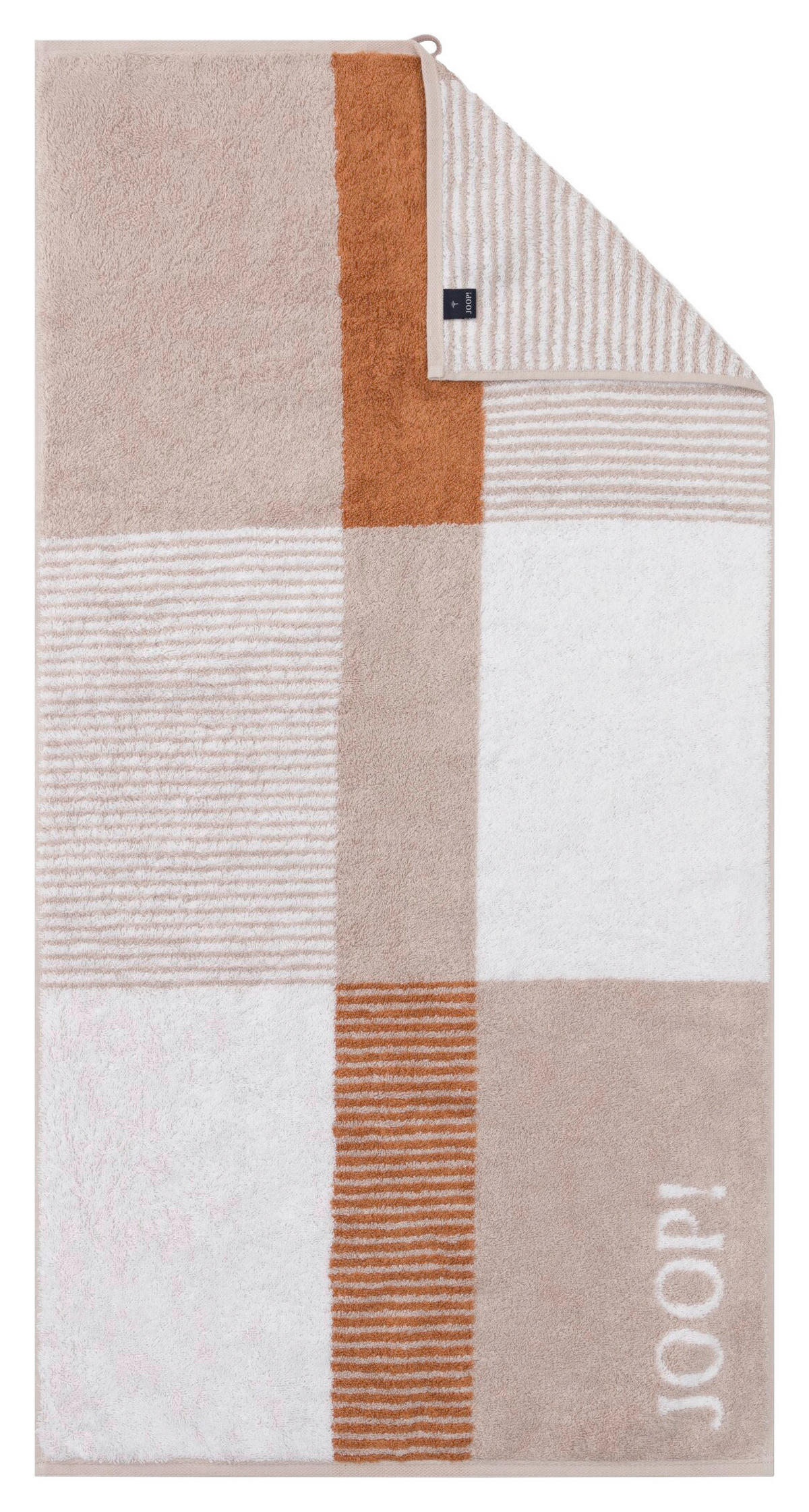 DUSCHTUCH DIVIDED SQUARES 80/150 cm  - Beige/Naturfarben, Basics, Textil (80/150cm) - Joop!