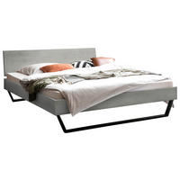 BETT 160/200 cm,  in Grau  - Anthrazit/Grau, Design, Metall (160/200cm) - Hasena