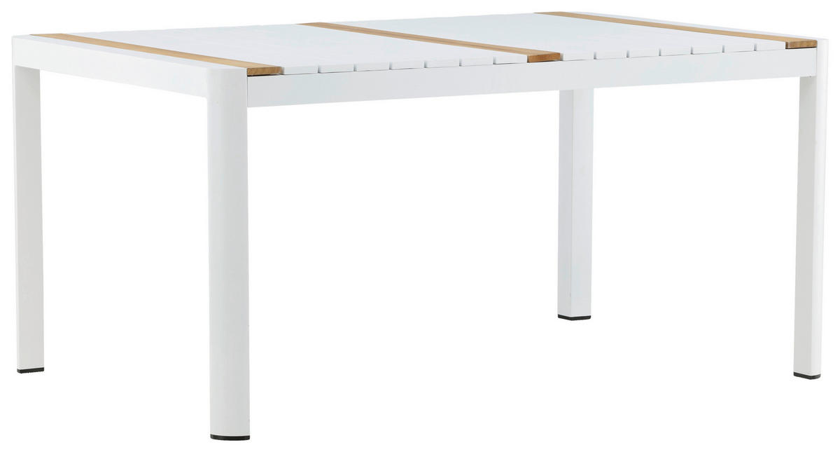 GARTENTISCH 90/75/150 cm  - Weiß, KONVENTIONELL, Holz/Metall (90/75/150cm) - Gardenson