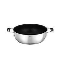 SERVÍROVACIA PANVICA,  28 cm  - čierna/farba ušľachtilej ocele, Basics, kov (28cm) - Rösle