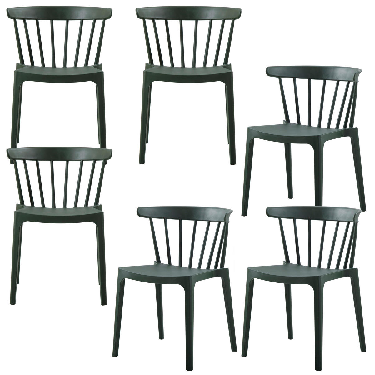 GARTENSTUHL-SET Grün  - Grün, MODERN, Kunststoff (52/75/53cm) - Livetastic